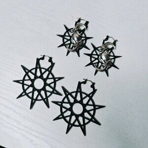 Slipknot nonagram earrings set